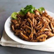 Honey Glazed Crockpot Chicken Adobo - simple pantry ingredients, hardly any hands-on time, 200 calories. | https://bstoffers.com