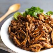 Honey Glazed Crockpot Chicken Adobo - simple pantry ingredients, hardly any hands-on time, 200 calories. | https://bstoffers.com