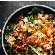 Salmon salad pin