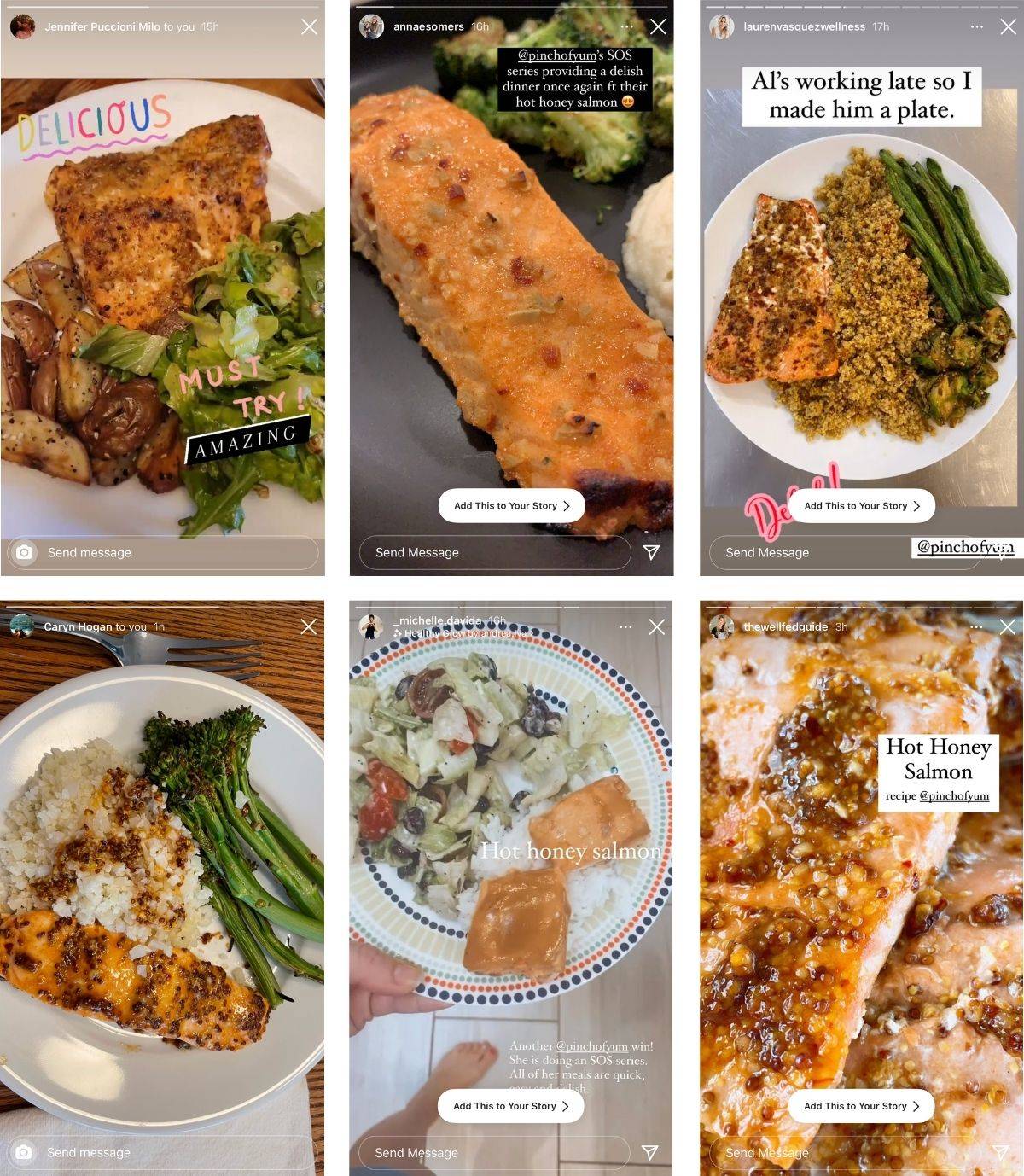 Reader images from the Hot Honey Salmon recipe.