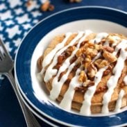 A picture of Healthy Cinnamon Roll Pancakes